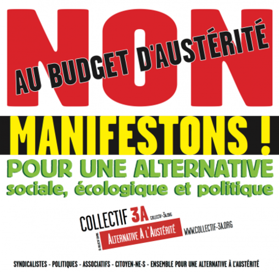 Manifestation du 15 novembre à l’appel du collectif Alternative A l’Austérité